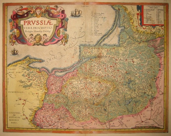 Ortelius Abraham (1528-1598) Prussiae vera descriptio 1603 Anversa, Jean Baptiste Vrients 